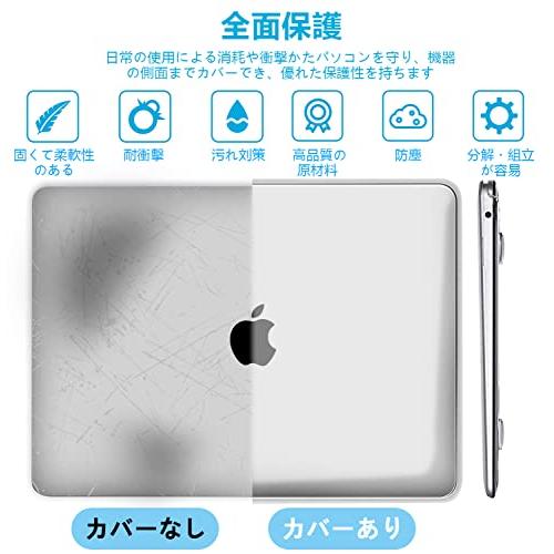 For MacBook Air 13.6インチケース M2/M3モデル対応 カバー A2681/A3113対応 ハードケース 全面保護 超薄型 軽量 排熱口設計 透明 分離型設計(クリア)｜peme｜05