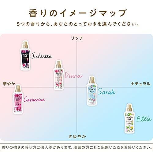 【ケース販売 大容量】ソフラン アロマリッチ ダイアナ(フェミニンローズアロマの香り) 柔軟剤 詰め替え 特大1200ml×6個セット｜peme｜04