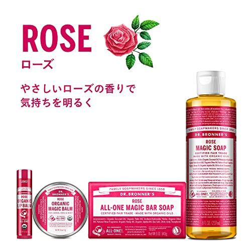 ドクターブロナー (Dr.Bronner's) ドクターブロナー マジックソープ RO(ローズ) 473ml オーガニックソープ｜peme｜02