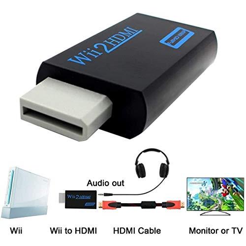 Wii hdmi変換アダプター Wii to HDMI Adapter コンバーター HDMI接続でWiiを1080pに変換出力 3.5mmオーディオ (WIIHDMI本体-ブラック)｜peme｜06