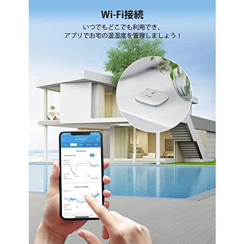 Govee WiFi 温度計 湿度計 高精度 ワイヤレス デジタル温湿度計 スマホで温湿度管理 アラート通知機能付き(通知音ない) データの保存とエクスポート｜peme｜03