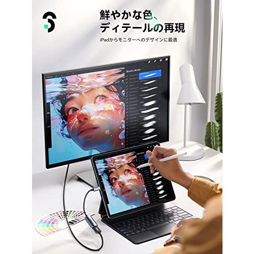 4K60Hz USB Type C HDMI 変換アダプタ SOOMFON タイプC HDMI Type-C 変換 2K120Hz 1080P144Hz Thunderbolt 3対応 Macbook Pro Air/iPad Pro/Chromebo｜peme｜05