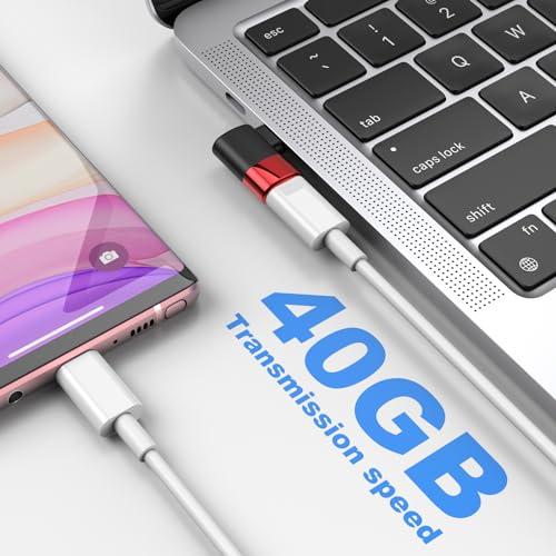 MOGOOD USB C 90度アダプタCオス対メスUSB Cエクスパンダ直角USB CアダプタType-Cデータ転送PD 100 W急速充電と8K@60Hzビデオパススルー、蒸気甲板部｜peme｜05