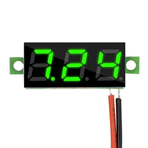 Aideepen 5個 2線式LED電圧計 0.28" デジタルディスプレイ電圧テスターDC 2.5V?30V Mini 電圧メーター 正確な電圧測定と逆接続保護付き HD電圧表示｜peme｜02