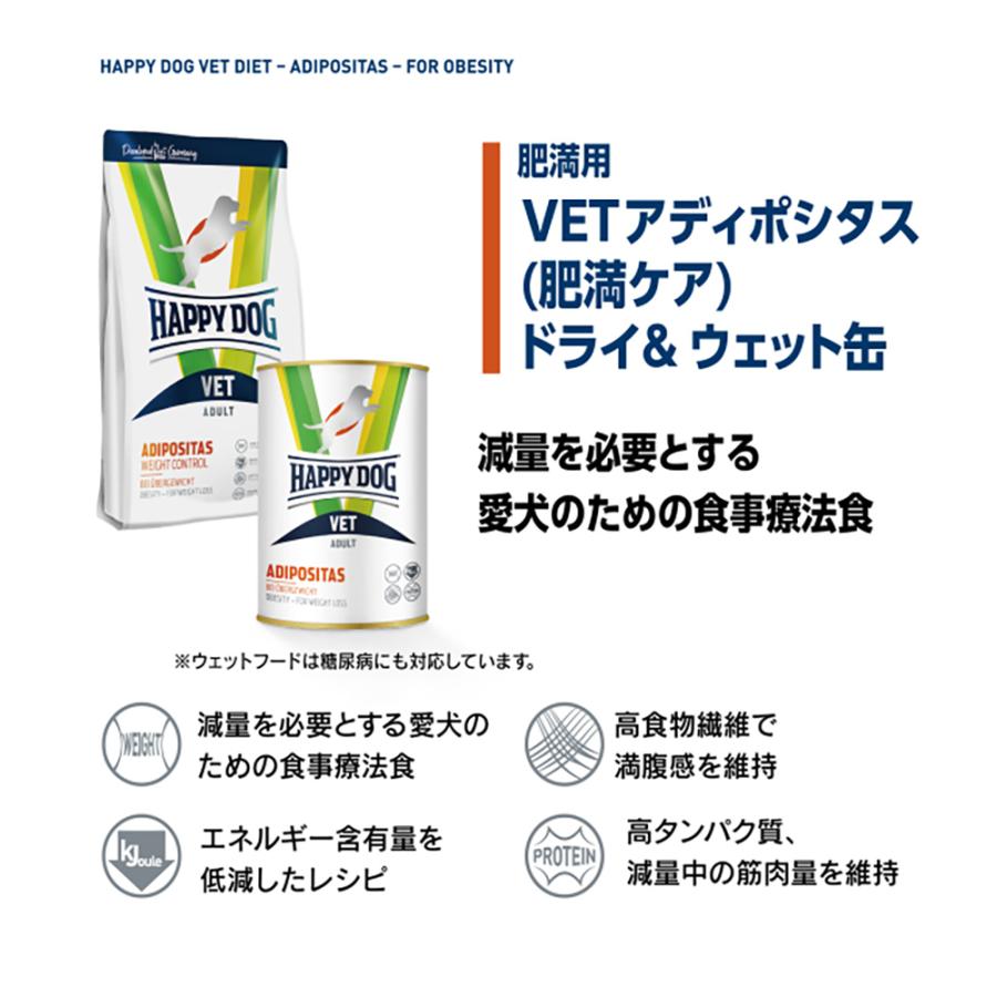 【メール便】【80g×4袋】HAPPY DOG VET アディポシタス 肥満ケア 全犬種 成犬〜シニア犬用 療法食(犬・ドッグ)[正規品] | ハッピードッグ | 02