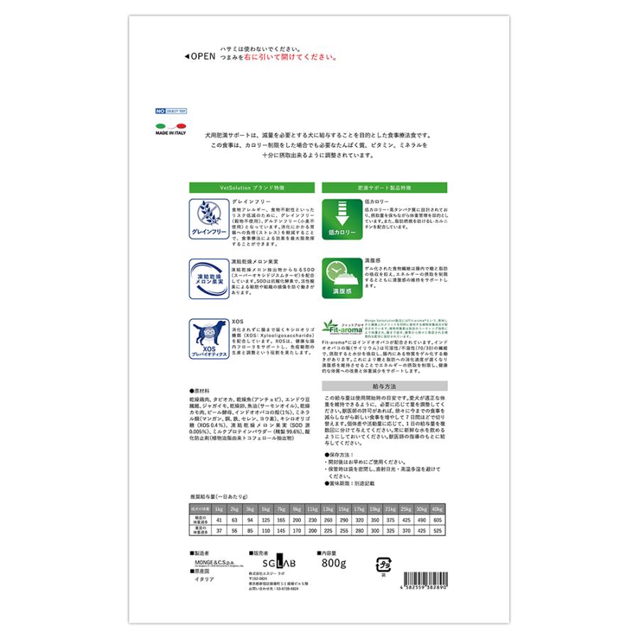 VetSolution MONGE VetSolution ベッツソリューション 肥満サポート