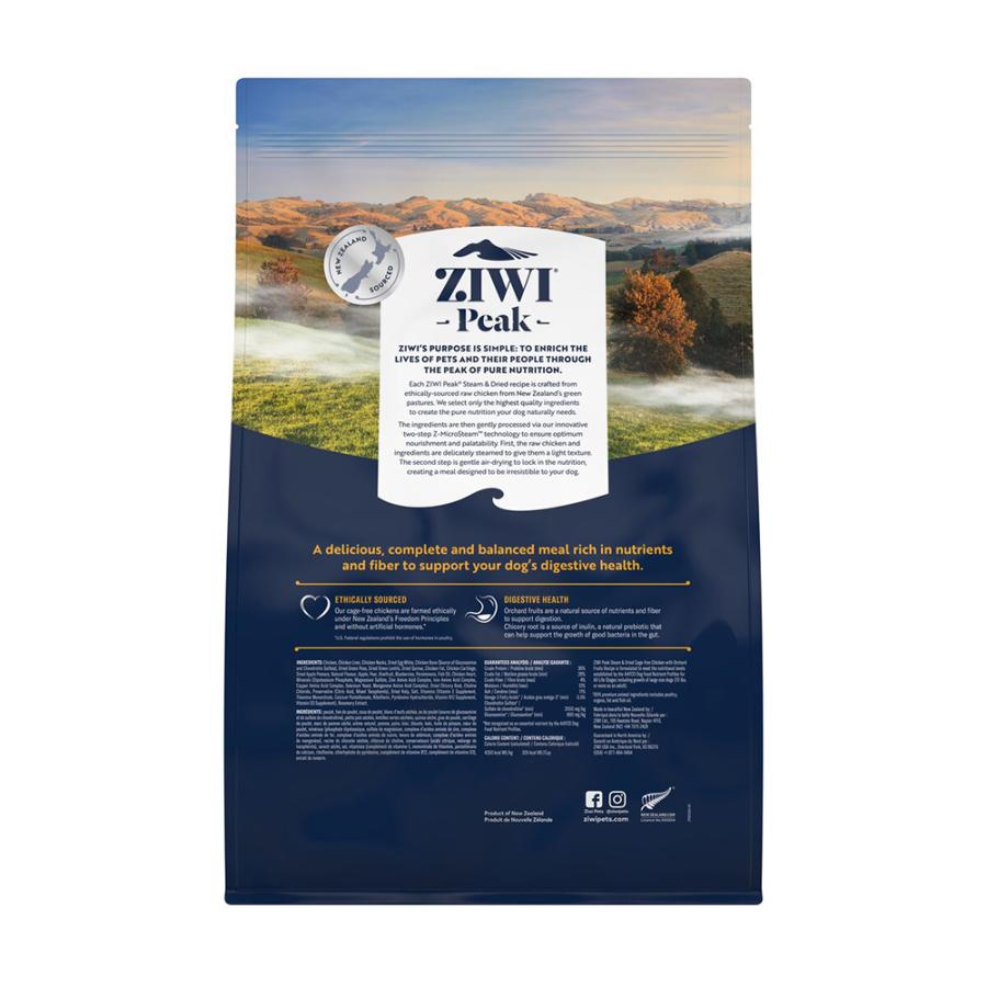 ziwipeakスチームドライチキンwithオーチャードフルーツ3.2キロ送料無 ZIWI（ジウィ） ジウィピーク スチーム＆ドライ ケージフリーチキン