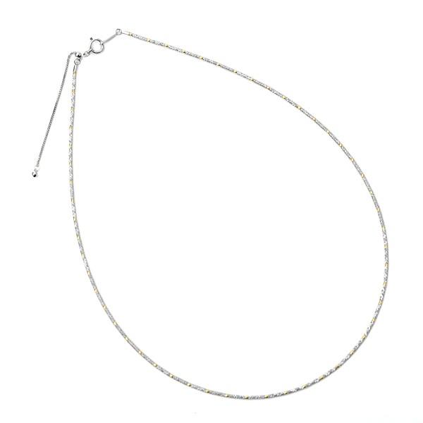 オメガネックレス K18YG K18WG/YG K18WG k18ネックレス 約46.5cm (本体