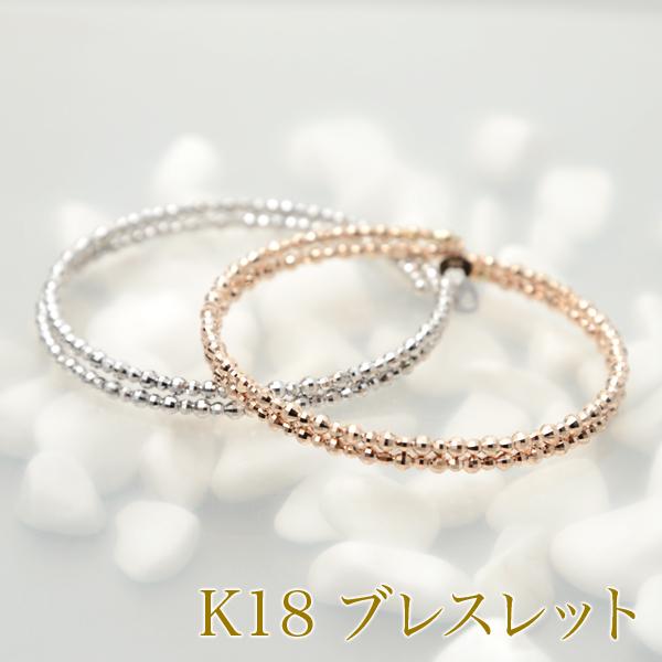 GSTV K18 ミラーボールフリーサイズバングルピンクゴールド - ブレスレット 