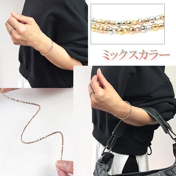 k18 ブレスレット レディース 18金 バングル K18 YG/ PG/ WG 3色 MIX