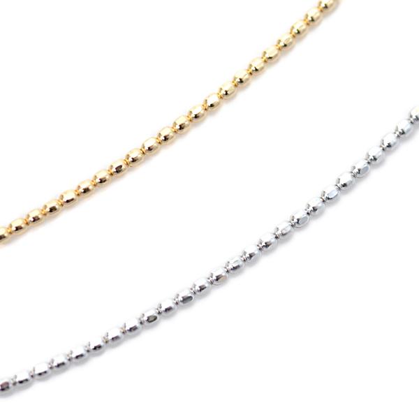 スライドピン オメガネックレス k18 約 0.8mm幅 K18YG 18金