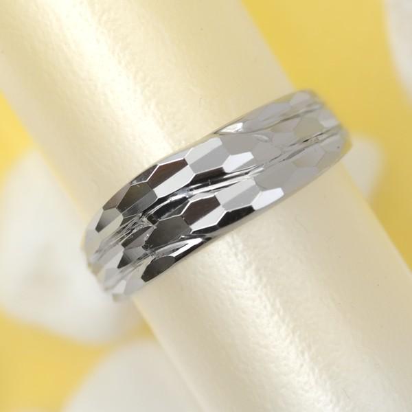 ウェーブデザインリング pt900 プラチナ 指輪 プラチナリング Pt900 キラキラ 多面 カット