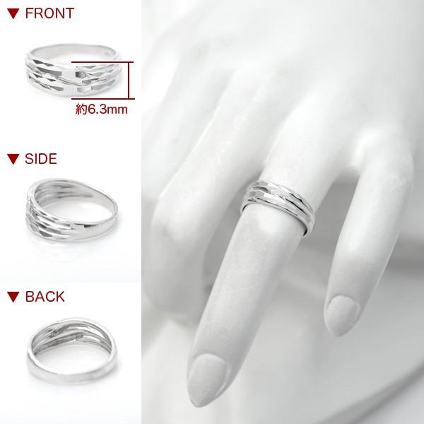 ウェーブデザインリング pt900 プラチナ 指輪 プラチナリング Pt900 キラキラ 多面 カット