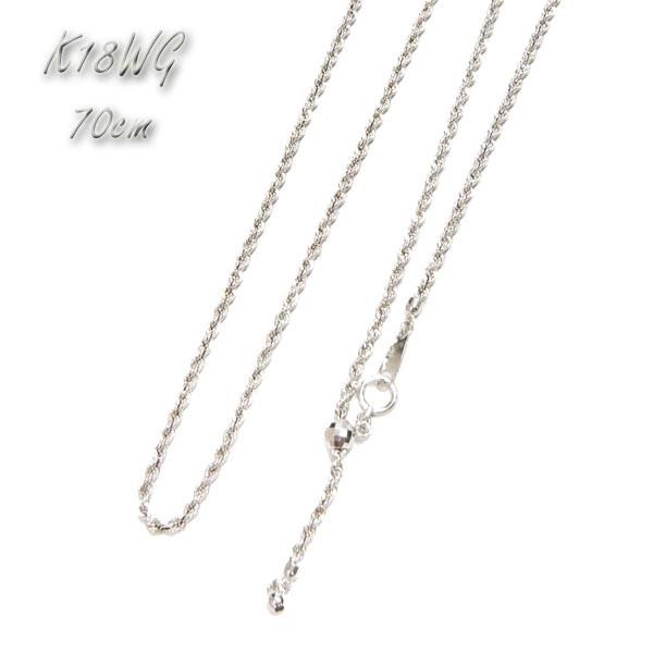 k18 ネックレス ロープチェーン 70cm ロングネックレス レディース