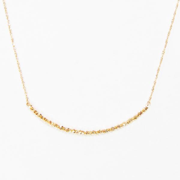 18金 スマイル ネックレス アーチ ラインネックレス バー