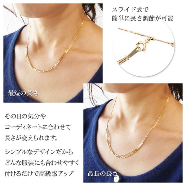 18金 ネックレス レディース 3連 K18 スライドパーツ 筒状 18金 ネックレス レディース 3連 K18 スライドパーツ 筒状