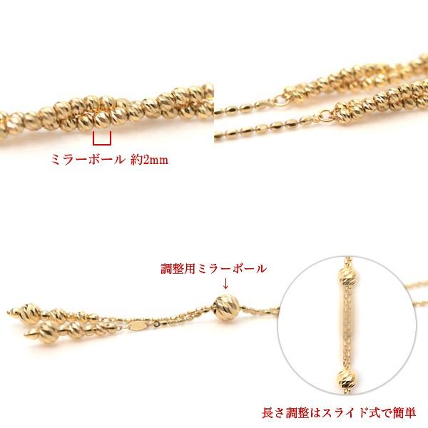 K18 ミラーボール2連ネックレス、刻印画像追加しました。！！