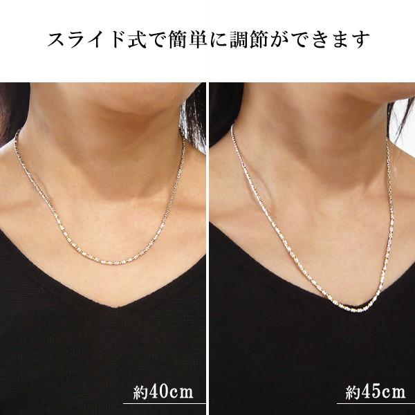 K18WG スペースラインネックレス K18WG スペースラインネックレス