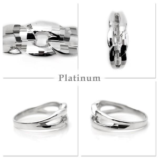 プラチナ リング 指輪 ファッションリング レディース 鎖 デザイン