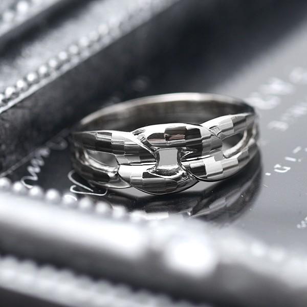 プラチナ リング 指輪 ファッションリング レディース 鎖 デザイン