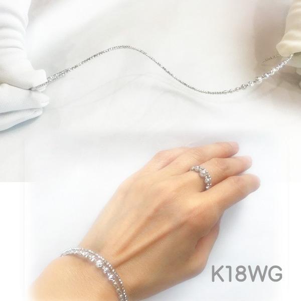 ブレスレット レディース k18 18金 バングル 5mm玉入り ミラー ブレスレット レディース k18 18金 バングル 5mm玉入り ミラー