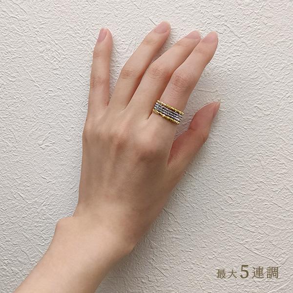 18金 プラチナ リング ミラーボール コイル スパイラル 最大5連 18金 プラチナ リング ミラーボール コイル スパイラル 最大5連