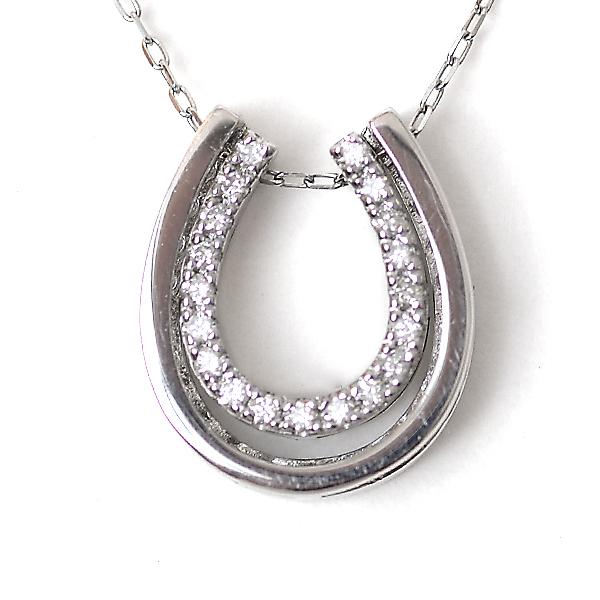 午 うま 干支 ダイヤモンド ネックレス プラチナ 天然 ダイヤ 0.3ct 幸運 お守り 馬蹄 ネックレス ホースシュー リバーシブル 4way ペンダント Pt900 Pt850 |  | 03