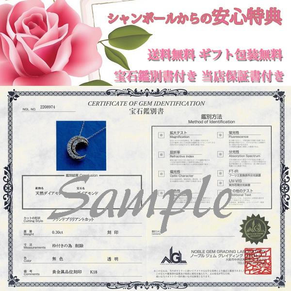 ダイヤモンドネックレス k18 18金ネックレス レディース ダイヤ 0.3ct 月 三日月 ムーン 馬蹄 ラッキー モチーフ リバーシブル ペンダント 取り外し可の画像