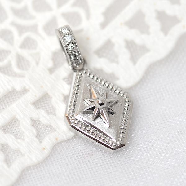 プラチナ ペンダントトップ メンズ 天然ダイヤモンド入り Pt900