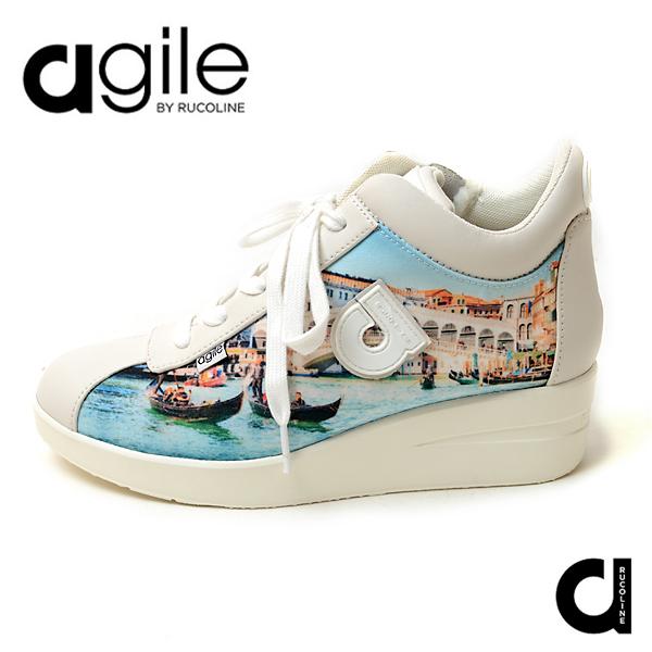 未使用24000円 AGILE by RUCO LINE シースルースニーカー RUCOLINE（ルコライン） 靴 アージレ バイ スニーカー agile-014BL