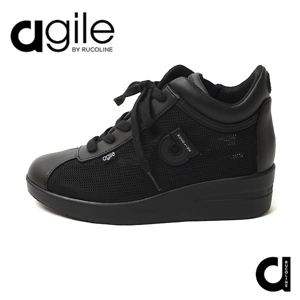 AGILE BY RUCOLINE(アージレ バイ ルコライン) 厚底ダットスニーカー23～23.5㎝ AGILE BY RUCOLINE アージレ バイ ルコライン - レディース 厚底
