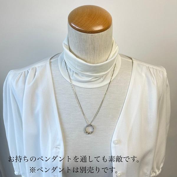 ベネチアンチェーン pt850 プラチナ 18金 K18 ゴールド 2連 ネックレス 45cm + アジャスター5cm 計 50cm ベネチアン ネックレス 0.6mm幅 2連 チェーンのみの画像