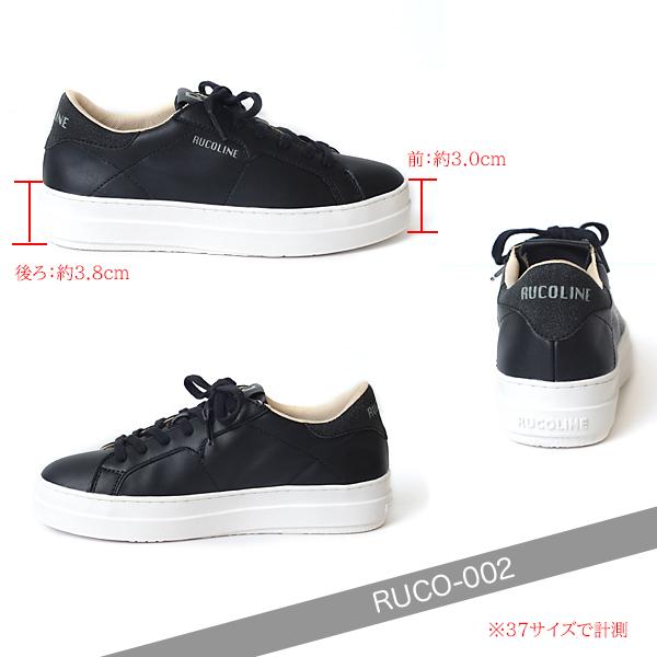 RUCO LINE ブラックスニーカー 最終値下げ RUCOLINE（ルコライン） スニーカー 靴 RUCO LINE RUCO-002BK CALF PU