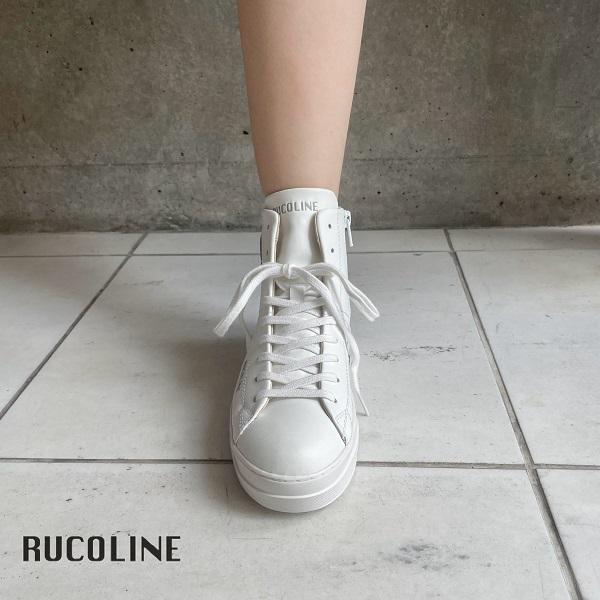 【新品・未使用】RUCOLINE（ルコライン)ハイカットインヒールスニーカー RUCOLINE（ルコライン） スニーカー 靴 RUCO LINE RUCO-003BK CALF PU
