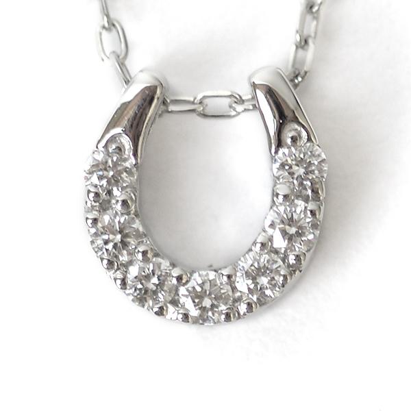 7色 アミュレット ダイヤモンド ネックレス リバーシブル 馬蹄 厄除け お守り ペンダント Pt900/850 プラチナ チェーン 45cm スライド式長さ調節可 |  | 04