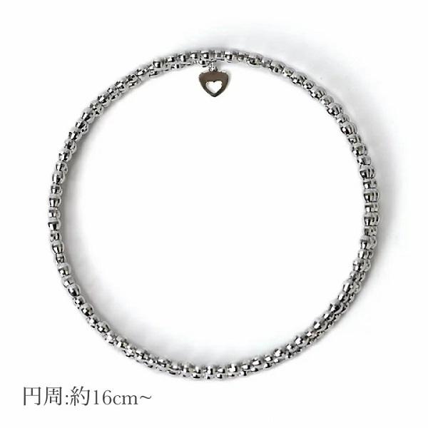 プラチナ レディース ブレスレット プラチナ バングル キラキラ ミラーボール Pt950 プラチナ ブレスレット 形状記憶チタンワイヤー入りの画像