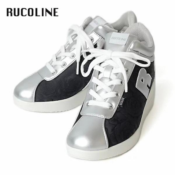 RUCOLINE ルコライン 厚底スニーカー ラインストーンロゴ ウェッジソール RUCOLINE（ルコライン） スニーカー 靴 RUCO LINE RUCO-013BK ROSE LUX