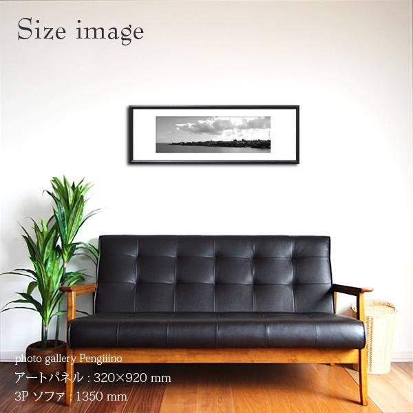 モノクロ アートパネル 横長 世界遺産 風景 横長アート 絵画 ポスター