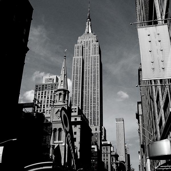 ニューヨーク アートパネルセット 正方形 風景 街並み モノクロ