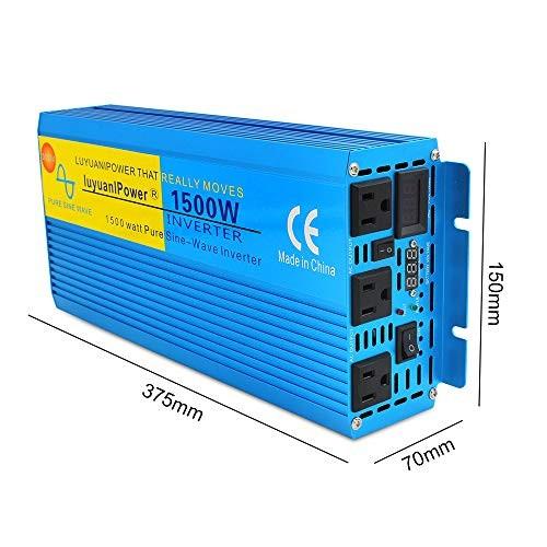Yinleader 純正弦波 インバーター1500w 瞬間最大3000w Dc 24v Ac100v 110v 50 60hz 変換器 知能液晶 Ac コンセント 3口 パワー Dub La Montagne 通販 Yahoo ショッピング