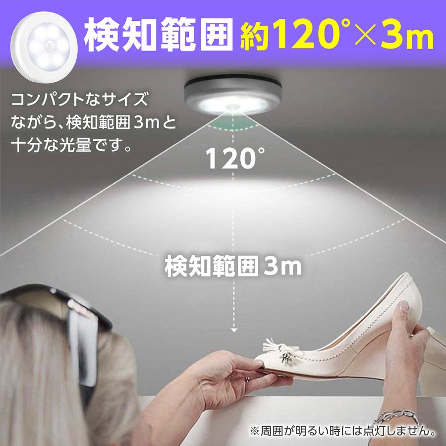 人感センサーライト 室内 屋内 電池式 USB充電式 LED 玄関 フット