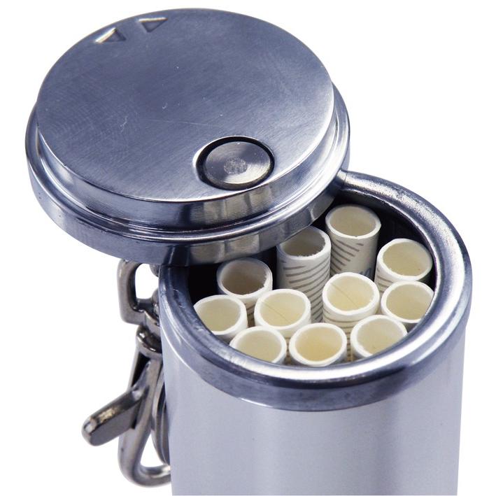 携帯灰皿 アッシュシリンダー ロングシルバー : ペンギンライター