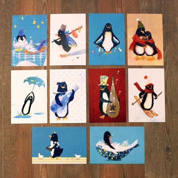 ペンギン イラスト ポストカード アーティスト ギフト ペンギンと 通販 Paypayモール