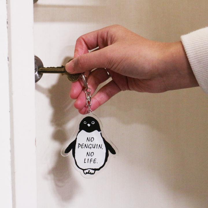 きをつけ ペンギン アクリルキーホルダー (ペンギン penguin