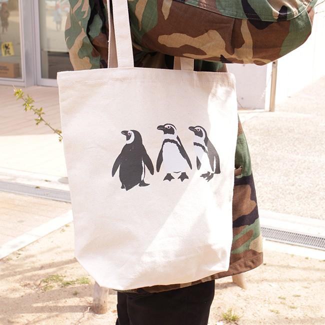 3匹のペンギン カラー イラスト トートバッグ ( トートバッグ ファッション 大容量 )｜penguin-to｜05