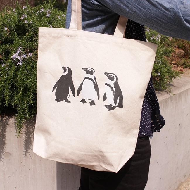3匹のペンギン カラー イラスト トートバッグ ( トートバッグ ファッション 大容量 )｜penguin-to｜06