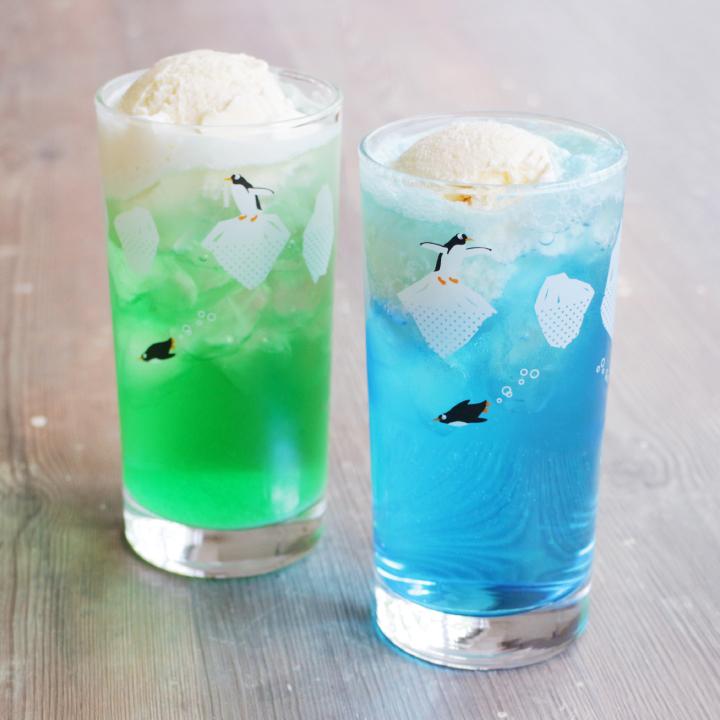 ジェンツー ペンギン ソーダ グラス 1個 タンブラー メロンソーダ 喫茶店 ペンギンと 通販 Paypayモール