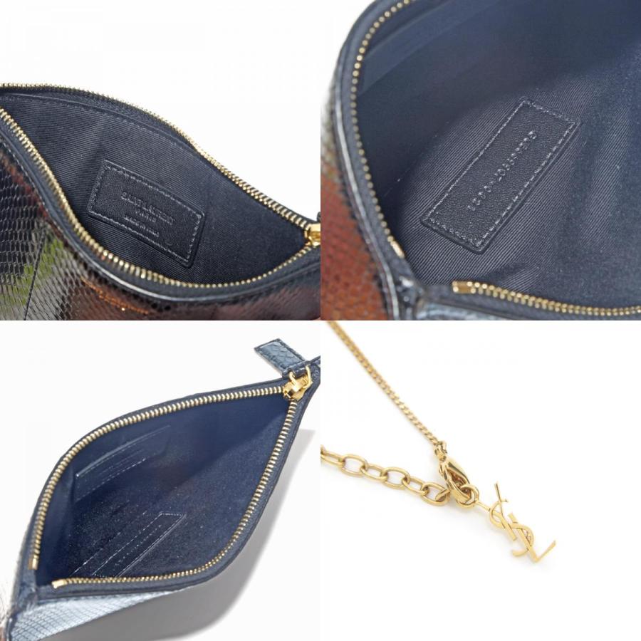サンローランパリ SAINT LAURENT PARIS ポーチ ロゴ エキゾチック