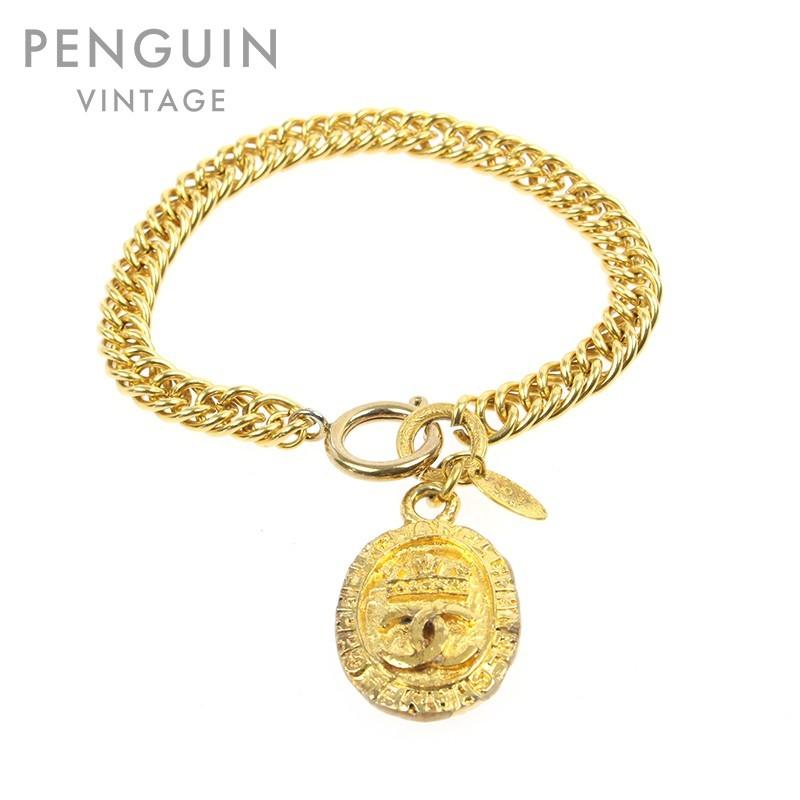 大人気新作 シャネル 中古 Chanel ゴールド チェーン 王冠 ココマーク ブレスレット レディースアクセサリー Www Rankinengineering Com