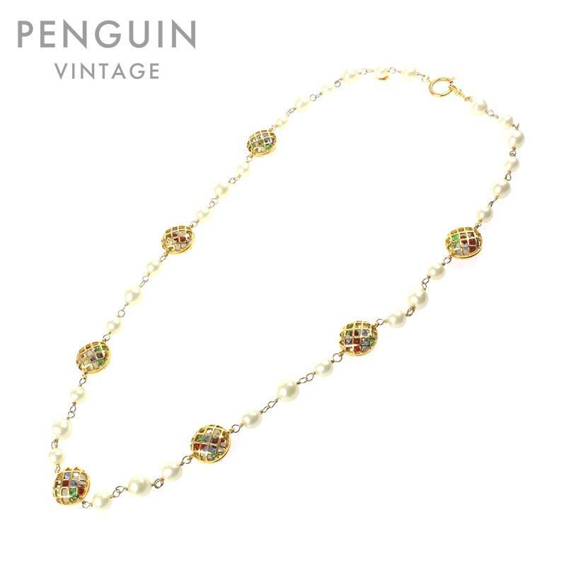 最上の品質な 中古 シャネル ゴールド マトラッセ パール ネックレス Chanel レディースアクセサリー Marfan Fr